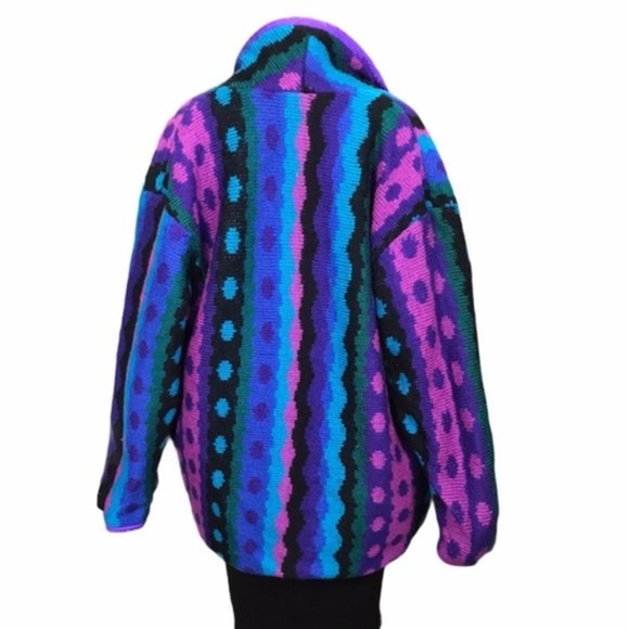 1980’s Vintage colorful Purple Jennifer Chase Reversible Jacket - Picture 5 of 8